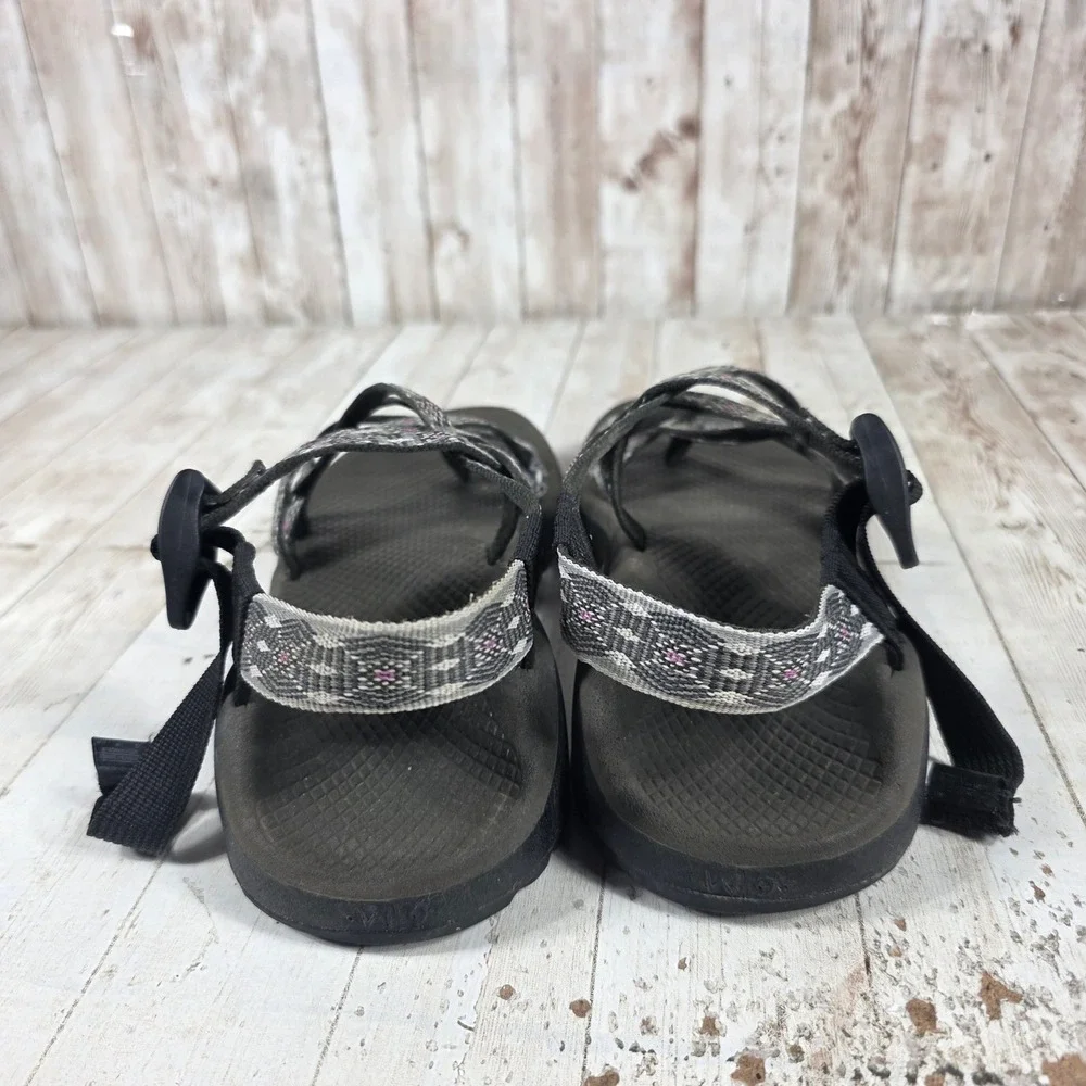 Chaco Z/Cloud 2 Womens 9 Sandals Gray Black Pink Double Strap Toe‎ Loop Hiking